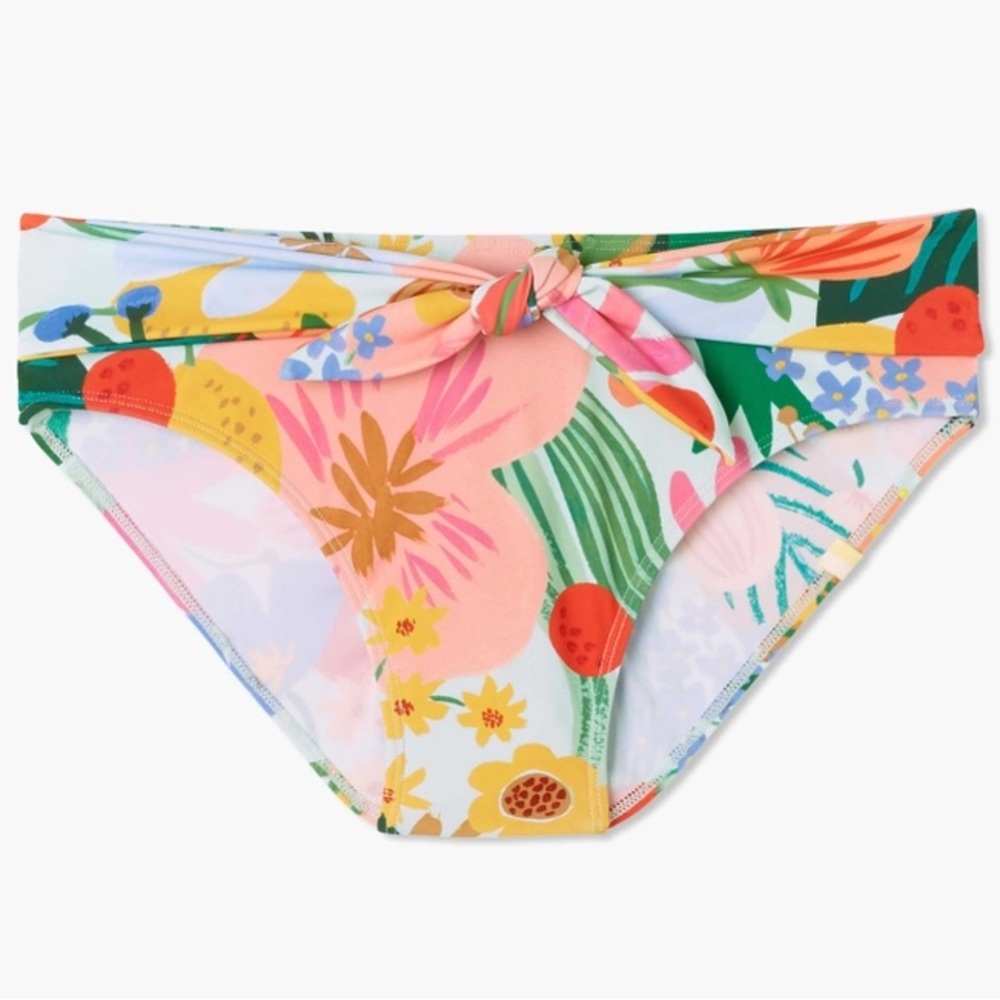 Rifle Paper Co x Summersalt High Leg Mid-Rise Bikini Bottom in Sicily Size 4 (S)